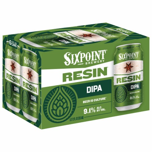 Sixpoint Resin IIPA Beer Perspective: front