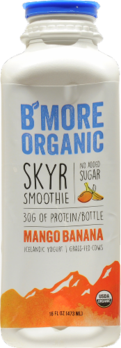 B'More Organic Mango Bananna Skyr Smoothie Perspective: front
