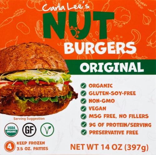 Carla Lee's Original Nut Burgers Perspective: front