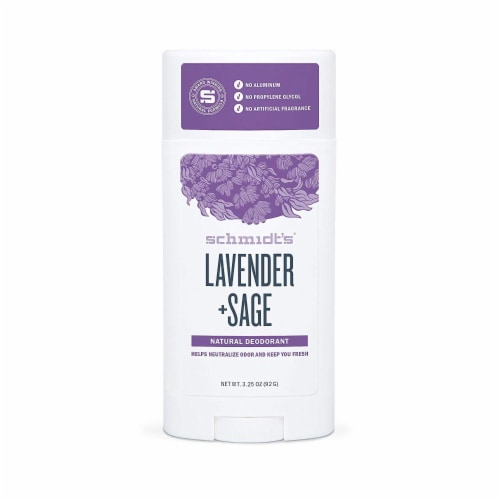 Schmidt's Lavender & Sage Aluminum Free Natural Deodorant Perspective: front