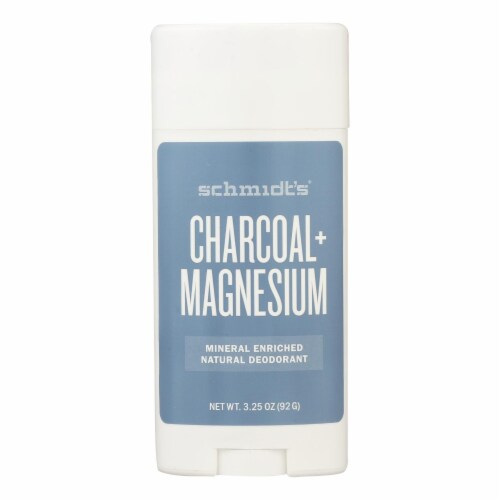 Schmidt's® Aluminum-Free 24-Hour Odor Protection Charcoal & Magnesium Vegan Natural Deodorant Stick Perspective: front