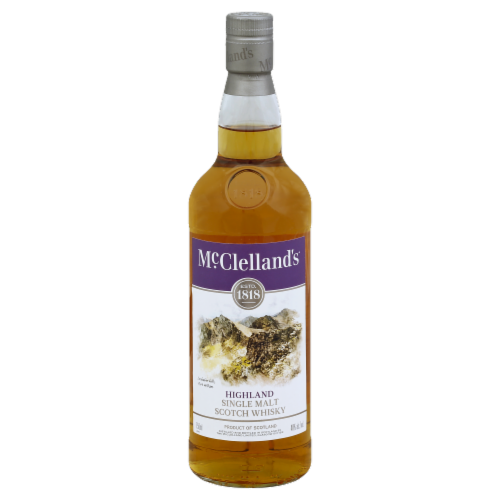 McClelland's Highland Single Malt Scotch Whisky Perspective: front