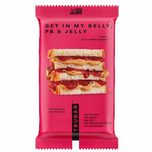 TruBar Get In My Belly PB & Jelly Protein Bar Perspective: front