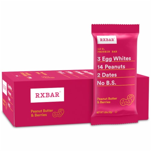 RXBAR® Peanut Butter & Berries Protein Bars Perspective: front