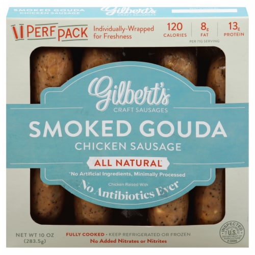 Gilbert's Smoked Gouda Chicken Sausage Perspective: front