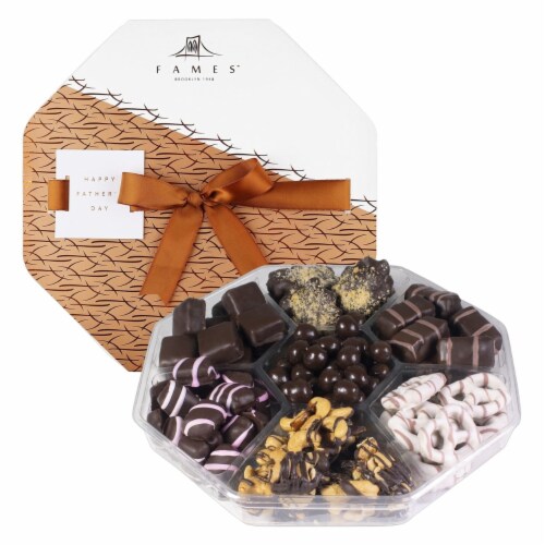 Assorted Chocolate Holiday Gift Assortment, Dairy Free, Kosher. Perspective: front