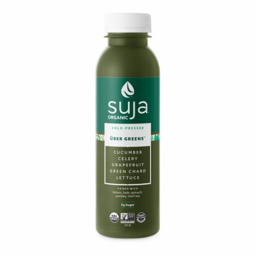 Suja Organic Uber Greens Cold Pressed Juice Drink Perspective: front