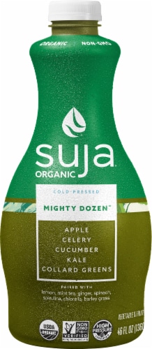Suja Organic Mighty Dozen Cold Pressed Juice Drink Perspective: front