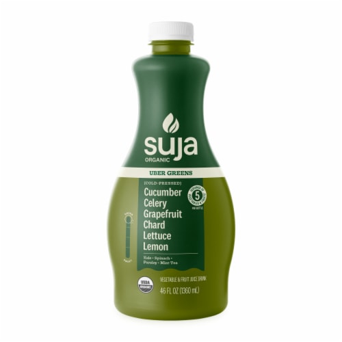 Suja Organic Uber Greens Cold Pressed Juice Drink Perspective: front