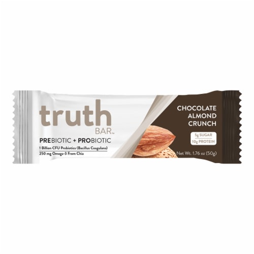 Truth Bar™ Chocolate Almond Crunch Probiotic Bar Perspective: front