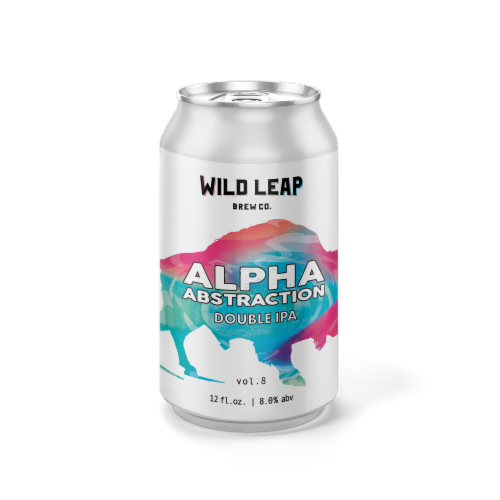 Wild Leap Brew Co. Alpha Abstraction Double IPA Perspective: front