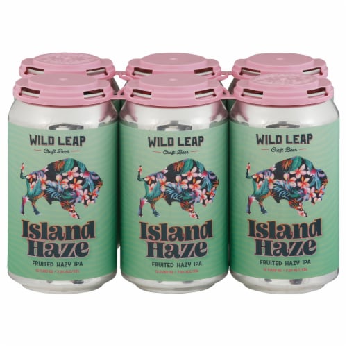 Wild Leap Brew Co. Island Haze Fruity Hazy IPA Perspective: front