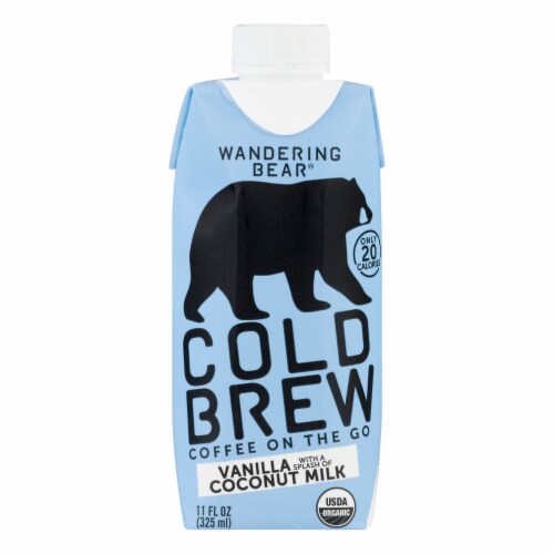 Wandering Bear Organic Vanilla Cold Brew Coffee With Coconut Milk Perspective: front