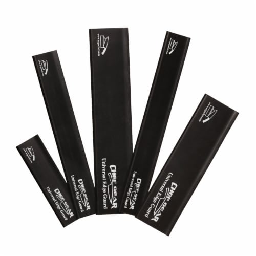 Chef Gear 5 Piece Knife Edge Guards Black Perspective: front