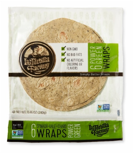 La Tortilla Green Power Wraps, 6 ct/8.46 oz - Fry’s Food Stores