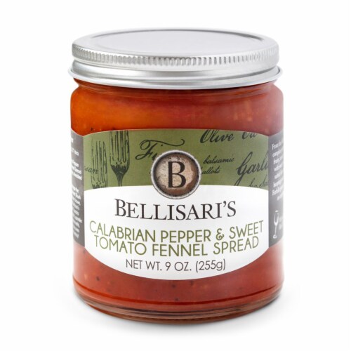 Bellisari's Calabrian Pepper & Sweet Tomato Fennel Spread Perspective: front