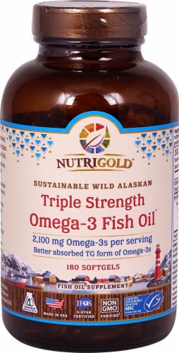 NutriGold  Triple Strength Omega-3 Fish Oil Perspective: front