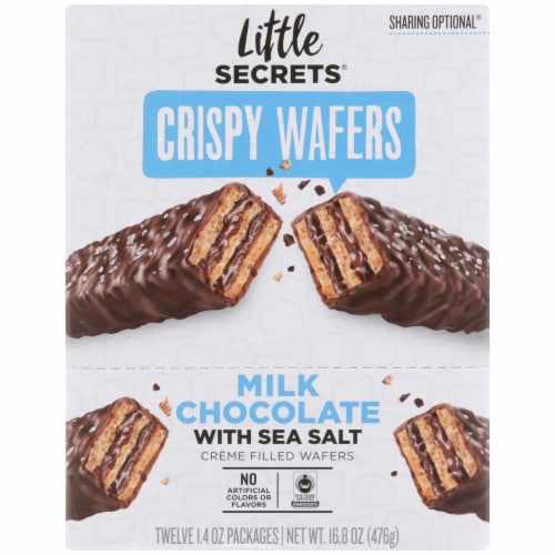Little Secrets® Milk Chocolate With Sea Salt Crispy Wafers Perspective: front