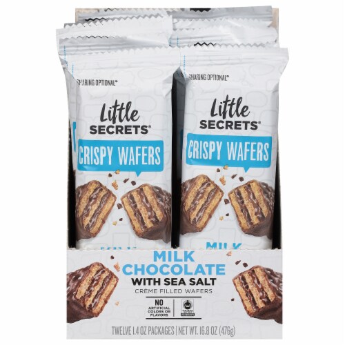 Little Secrets® Milk Chocolate Sea Salt Crispy Wafers Perspective: front