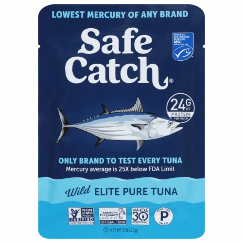 Safe Catch Elite Wild Tuna Pouch Perspective: front