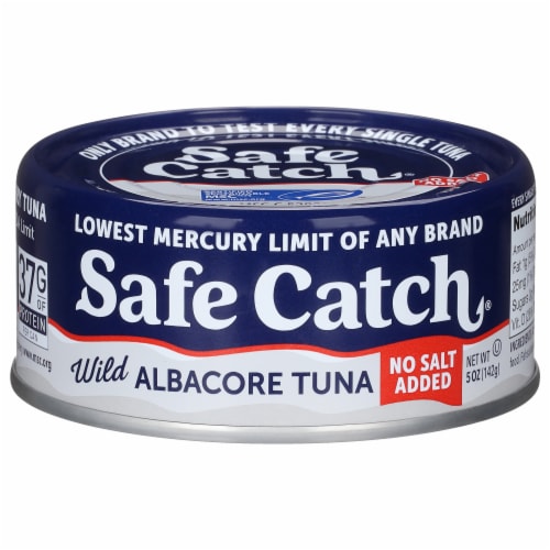 Safe Catch® No Salt Added Wild Albacore Tuna Perspective: front