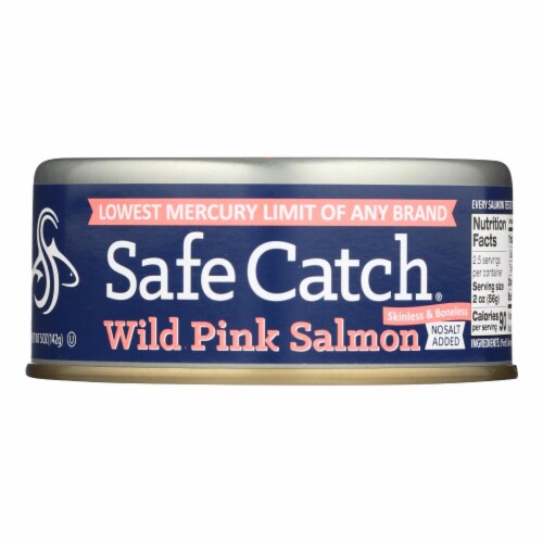 Safe Catch Pacific Wild No Salt Added Pink Salmon Perspective: front