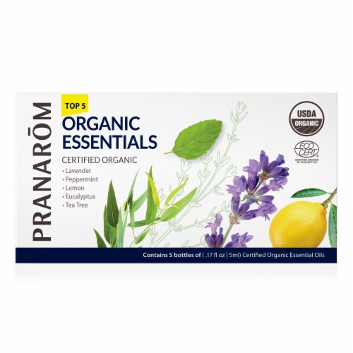 Pranarom Top 5 Single Note Essential Oil Kit Perspective: front