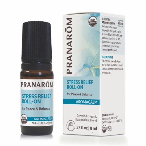 Pranarom Aromacalm Organic Stress Relief Roll-On Perspective: front