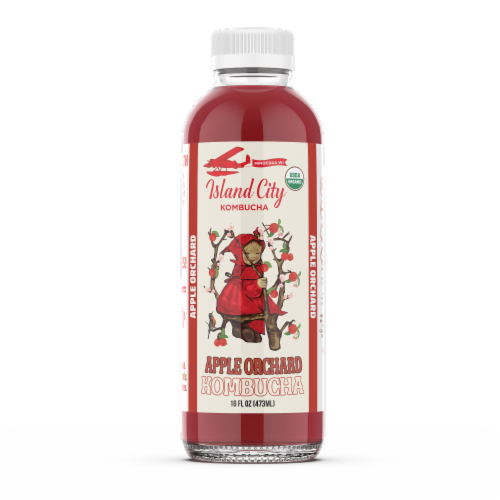 Island City Apple Orchard Kombucha Perspective: front