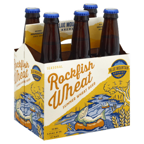 Blue Mountain Rockfish Wheat Beer Perspective: front