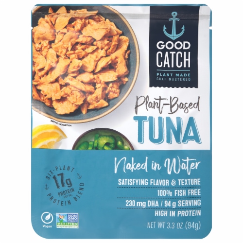Good Catch Foods Naked in Water Fish-Free Tuna Perspective: front