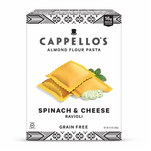 Cappello's Grain-Free Spinach & Cheese Ravioli Perspective: front