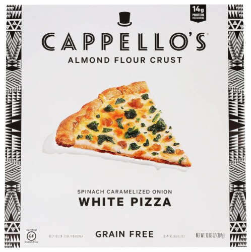 Cappello's® Spinach Caramelized Onion White Almond Flour Crust Pizza Perspective: front