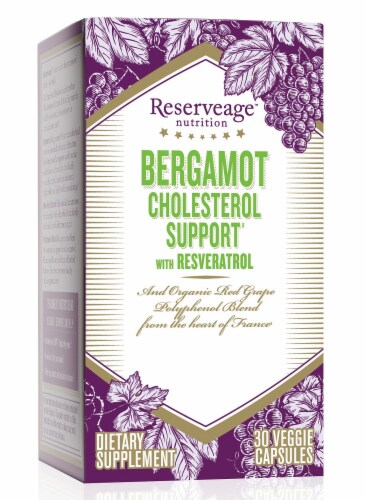 Reserveage Bergamot Cholesterol Support Capsules Perspective: front