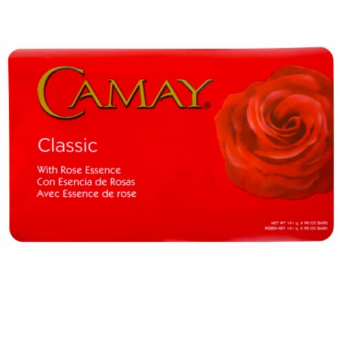 Camay Classic Rose Essence Scented Beauty Bar Soap Perspective: front