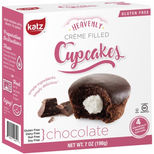Katz® Gluten Free Chocolate Creme Filled Cupcakes Perspective: front