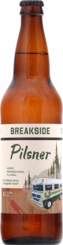 Breakside Brewery Sunshine Pilsner Beer Single Bottle Perspective: front