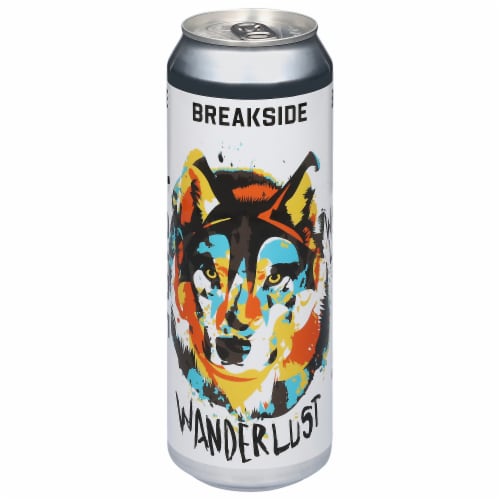 Breakside Brewery Wanderlust IPA Craft Beer Single Can Perspective: front