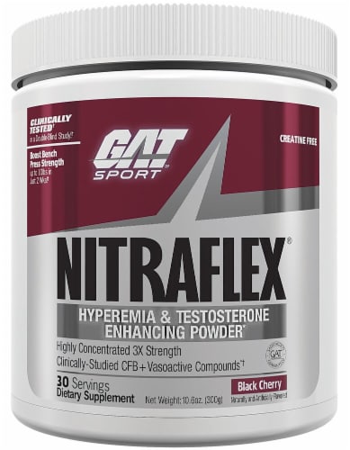 GAT  Sport NITRAFLEX Black Cherry Protein Powder Perspective: front