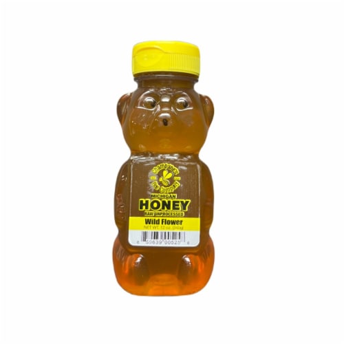 Champane's Bee Company Wildflower Honey Bottle Perspective: front