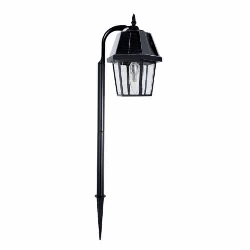 Solar Garden Light Shepherd Hook Perspective: front