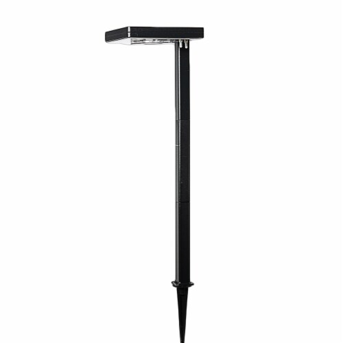 Contemporary Square Solar Path Light with 3 Ground Stake Mounting Options Perspective: front
