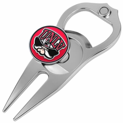 Hat Trick Openers 6 In 1 Golf Divot Tool - Nevada Las Vegas Rebels Perspective: front