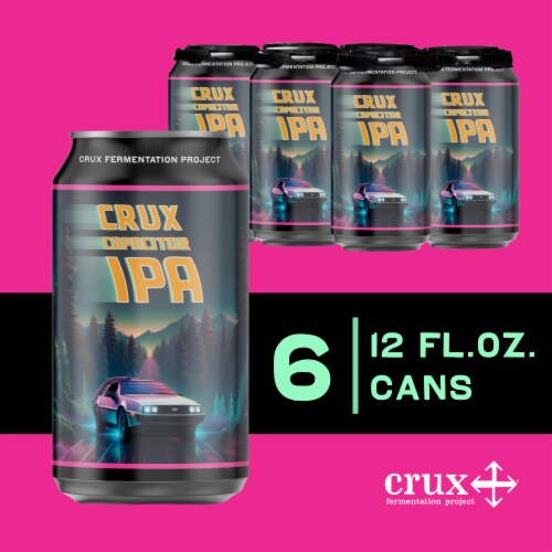 Crux Fermentation Project Crux Capacitor IPA Craft Beer Perspective: front