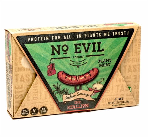 No Evil Foods The Stallion Plant Based Italian Sausage Perspective: front
