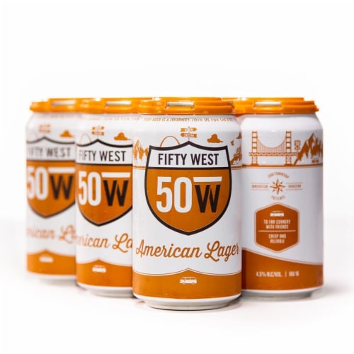 Fifty West Brewing American Lager Perspective: front