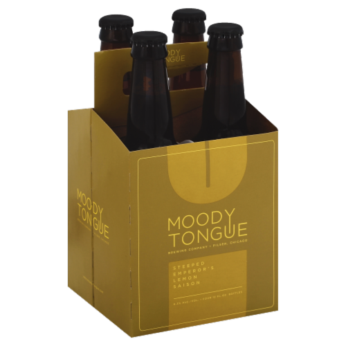 Moody Tongue Steeped Emperor's Lemon Saison Perspective: front