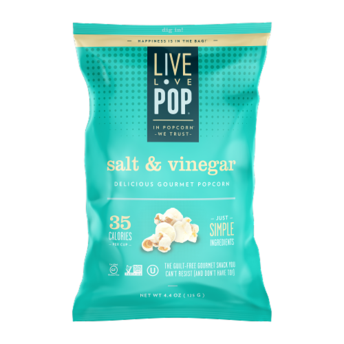 Live Love Pop® Salt And Vinegar Popcorn Perspective: front
