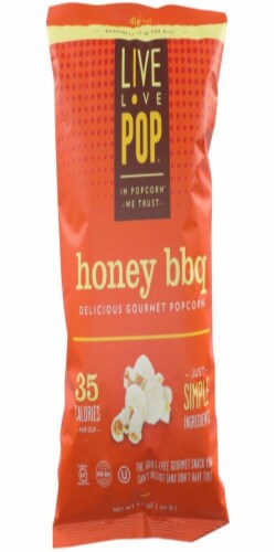Live Love Pop Honey BBQ Popcorn Perspective: front