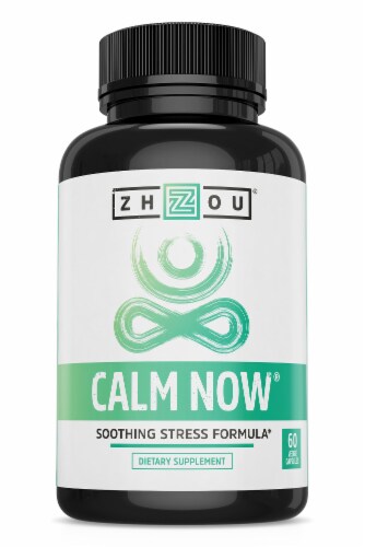 Zhou® Calm Now Veggie Capsules Perspective: front